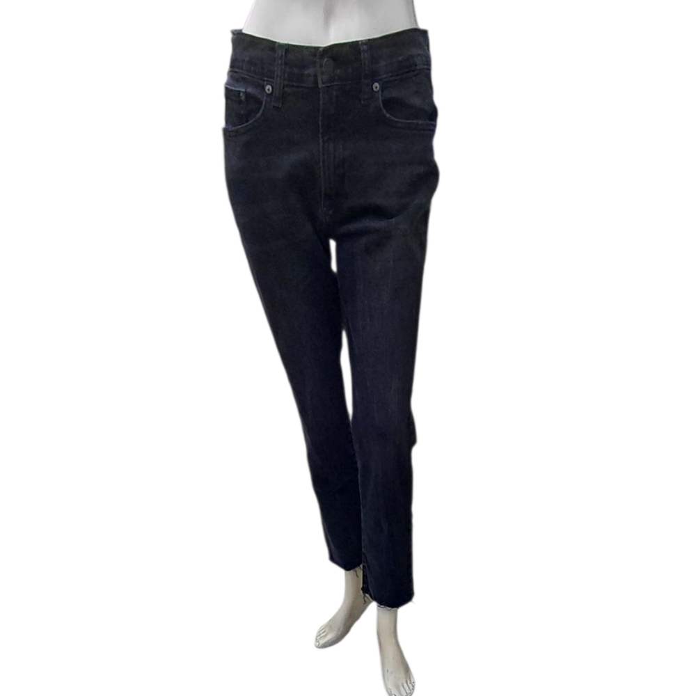 93317...Women's Black Gap Girlfriend Jeans Size 6/28 Regular